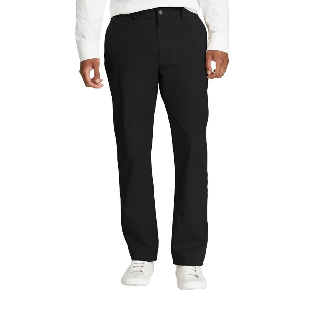 NWT Eddie Bauer Canvas Stretch Durable Work Cotton Utility Pants Black 32x29